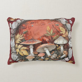 Almofada Decorativa Travesseiro Cottagecore com Cogumelos
