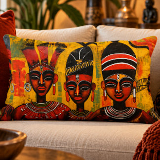 Almofada Decorativa Travesseiro de Acabamento Africano Camarones
