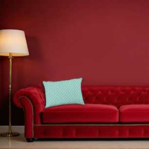 Almofada Decorativa Travesseiro de Acabamento Pérola e Turquesa Chic