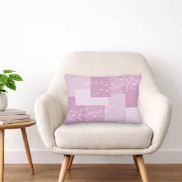 Almofada Decorativa Travesseiro de Acen­to Botânico Rosa Moderno Mauve