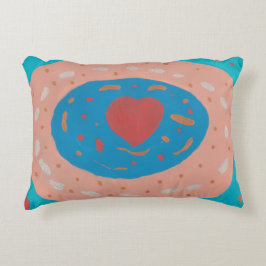 Almofada Decorativa Travesseiro de Acento Círculos de Amor