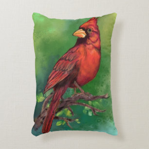 Almofada Decorativa Travesseiro de acento de pássaro cardeal vermelho