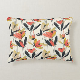 Almofada Decorativa Travesseiro de Acento Floral Abstrato Moderno de P