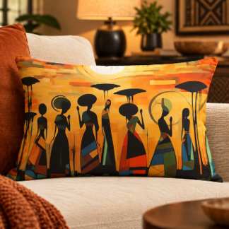 Almofada Decorativa Travesseiro de Acento Pôr do Sol Angolano 16x12