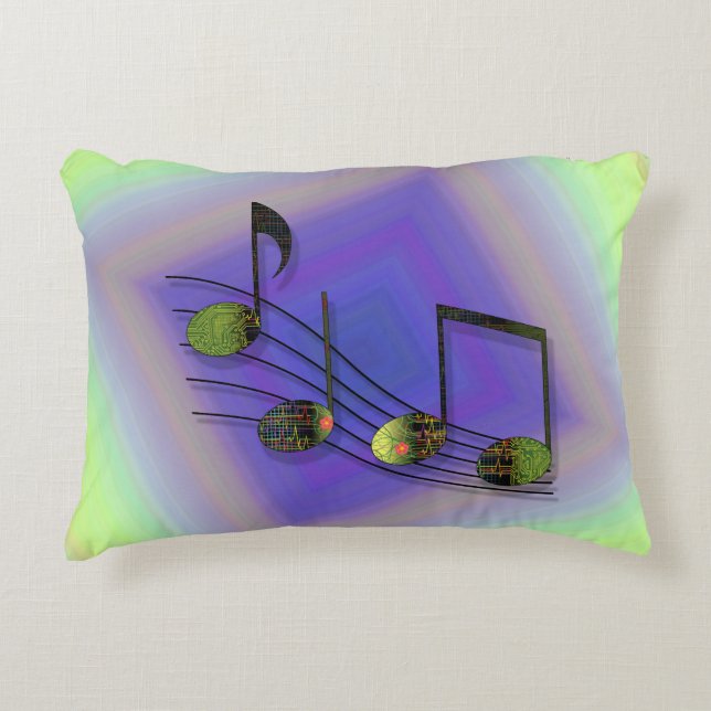 Almofada Decorativa Travesseiro de Acordo com as Notas do Dubstep (Frente)