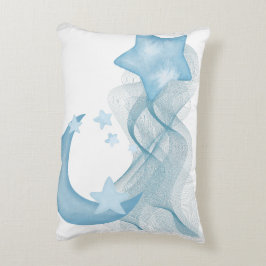 Almofada Decorativa Travesseiro de Aquarela Estrela e Lua Caprichosa