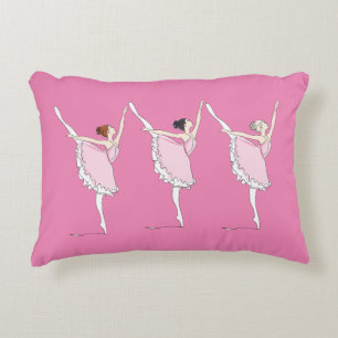 Almofada Decorativa Travesseiro de bailarinas rosa