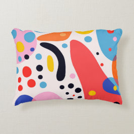 Almofada Decorativa Travesseiro de Blocos Abstratos Pop Retrô