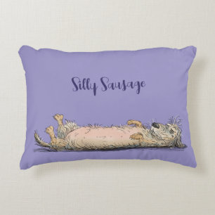 Almofada Decorativa Travesseiro de Cachorro Salsicha Dachshund Engraça