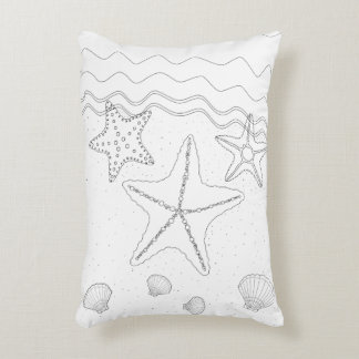 Almofada Decorativa Travesseiro de Coloração de Starfish