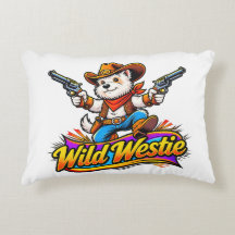 Travesseiro de Cowboy com Cachorro Westie (Design