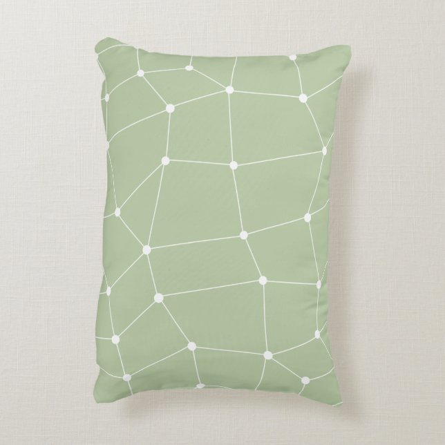 Almofada Decorativa Travesseiro de Design de Arte Verde Sage (Verso(Vertical))