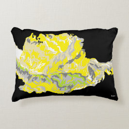 Almofada Decorativa Travesseiro de destaque 16" x rosa amarela de 12"