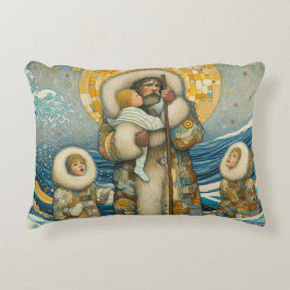 Almofada Decorativa travesseiro de destaque "Águas frias, Guia forte"