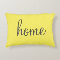 Travesseiro de destaque bonito amarelo "home"