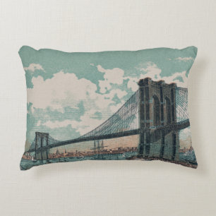 Almofada Decorativa Travesseiro de Destaque da Ponte Brooklyn