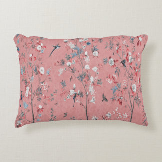 Almofada Decorativa Travesseiro de Destaque de Chinoiserie Rosa