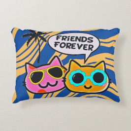 Almofada Decorativa Travesseiro De Destaque De Gatos Cuitosos E Bonito