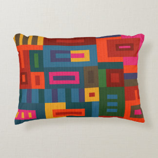 Almofada Decorativa Travesseiro de Destaque de Padrão Negrito Colorido