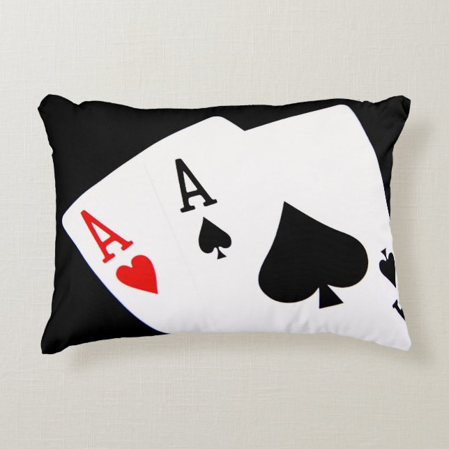 Almofada Decorativa Travesseiro de Destaque do Poker (Frente)