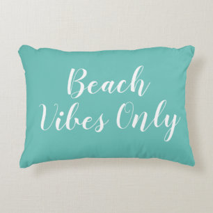 Almofada Decorativa Travesseiro de Destaque do Script Turquoise do Bea