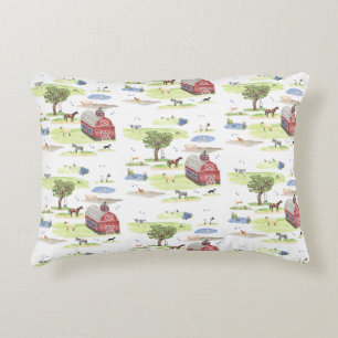 Almofada Decorativa Travesseiro de Destaque do Toile de Animais de faz
