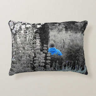 Almofada Decorativa Travesseiro de Destaque do Visor do Jardim Azul Se