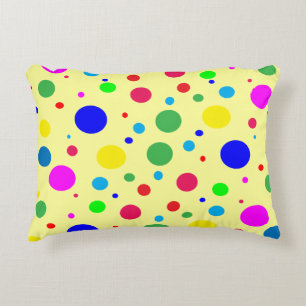 Almofada Decorativa Travesseiro de Destaque dos Círculos Polkadot de C