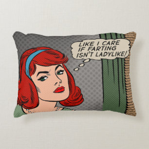 Almofada Decorativa travesseiro de Destaque "Farting Não é Ladylike"
