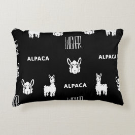 Almofada Decorativa Travesseiro de Ênfase Alpaca de Ilustração Vetor p
