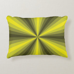 Almofada Decorativa Travesseiro de Ênfase Amarelo de Illusão Óptica