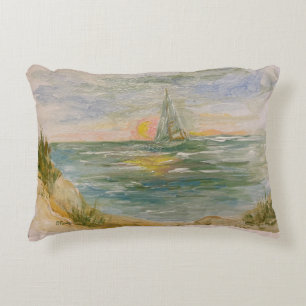 Almofada Decorativa Travesseiro de Ênfase da vela Sunset