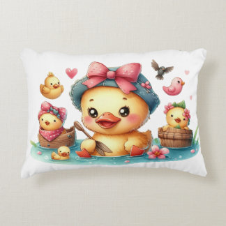 Almofada Decorativa Travesseiro de Ênfase de bebê de pato amarelo-clar