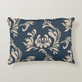 Almofada Decorativa Travesseiro de Ênfase de Damasco Preto