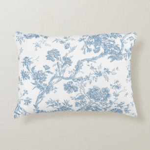 Almofada Decorativa Travesseiro de Ênfase de Poliéster Brutado Azul Fr