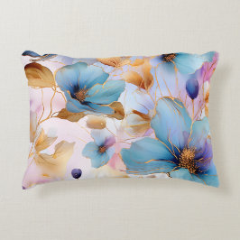 Almofada Decorativa Travesseiro de Ênfase do Álcool Floral Azul Eetére