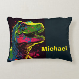 Almofada Decorativa Travesseiro de Ênfase do Dinossauro T Rex Kids