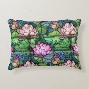 Almofada Decorativa Travesseiro de Ênfase do Lotus de Vidro Estampado