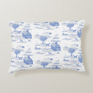 Almofada Decorativa Travesseiro de Ênfase do Toile Animal da fazenda (