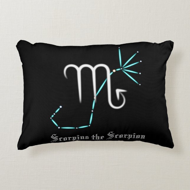 Almofada Decorativa Travesseiro de Ênfase Escorpião da Constelação Zod (Frente)