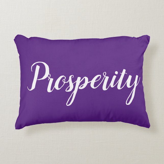 Almofada Decorativa Travesseiro de Ênfase "Prosperidade" Feng Shui (Frente)