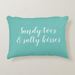 Almofada Decorativa Travesseiro de Ênfase Sandy Toes e Salty Kisses