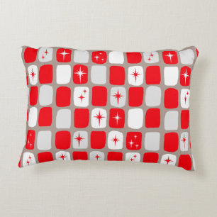 Almofada Decorativa Travesseiro de Ênfase Vermelho Retroativo