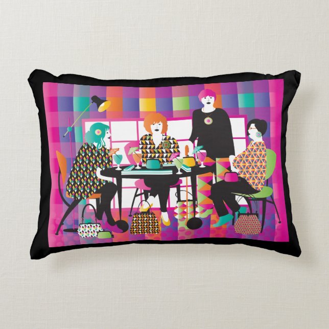 Almofada Decorativa Travesseiro de Estilo Mah Jongg Memphis (Frente)