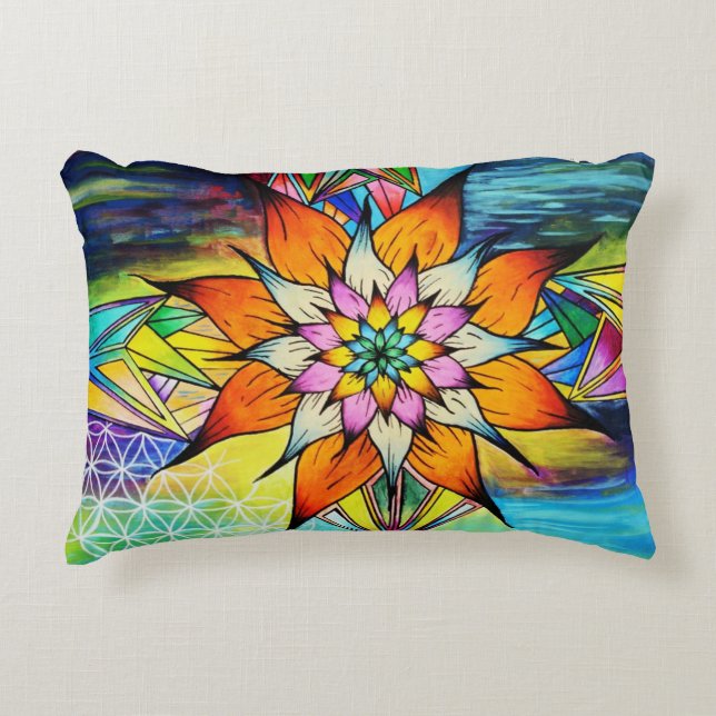 Almofada Decorativa Travesseiro de Flor 🌸 Mandala (Frente)