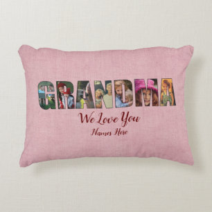 Almofada Decorativa Travesseiro De Fotografia GRANDMA Amo-Te, Adicione