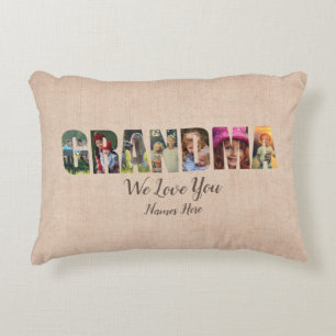 Almofada Decorativa Travesseiro De Fotografia GRANDMA Amo-Te, Adicione