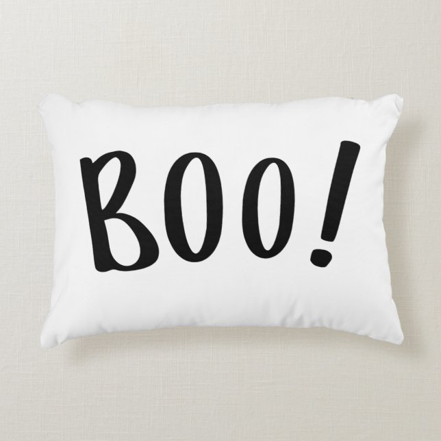 Almofada Decorativa Travesseiro de Halloween - Boo! (Frente)
