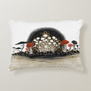 Almofada Decorativa Travesseiro de Linha de Colheita de Cogumelo
