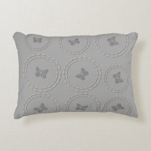Almofada Decorativa Travesseiro de Padrão de Cinza de Prata Cuta